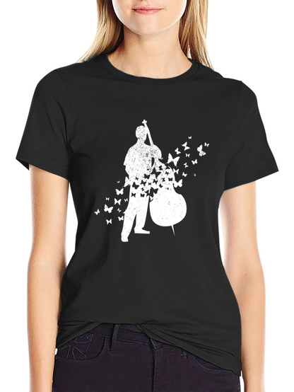 Bass Player Butterfly T-Shirt - Black
