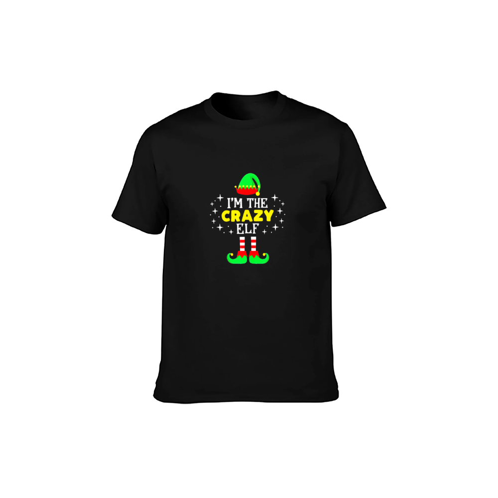 I’m The Crazy Elf Christmas T-Shirt - 100% Cotton, Festive & Playful Tee for Holiday Gatherings & Casual Daily Wear