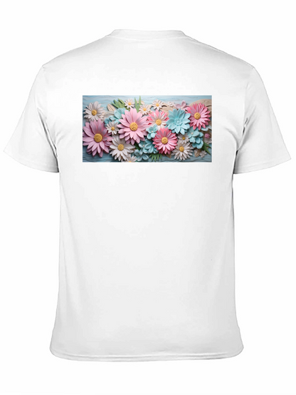 Floral Graphic Print Crew Neck T-Shirt