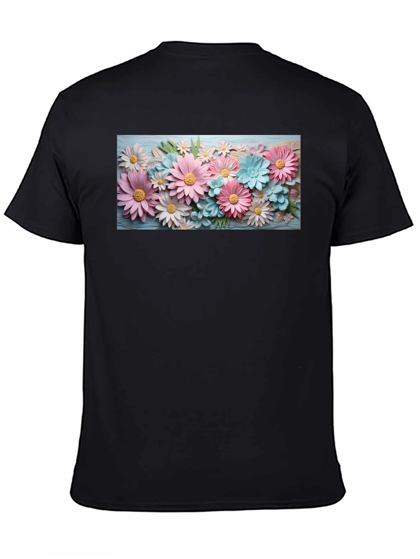 Floral Graphic Print Crew Neck T-Shirt