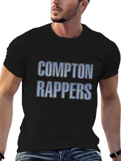 Compton Rappers Graphic Tee - Black Cotton T-Shirt