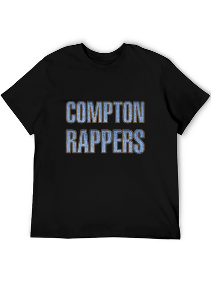 Compton Rappers Graphic Tee - Black Cotton T-Shirt