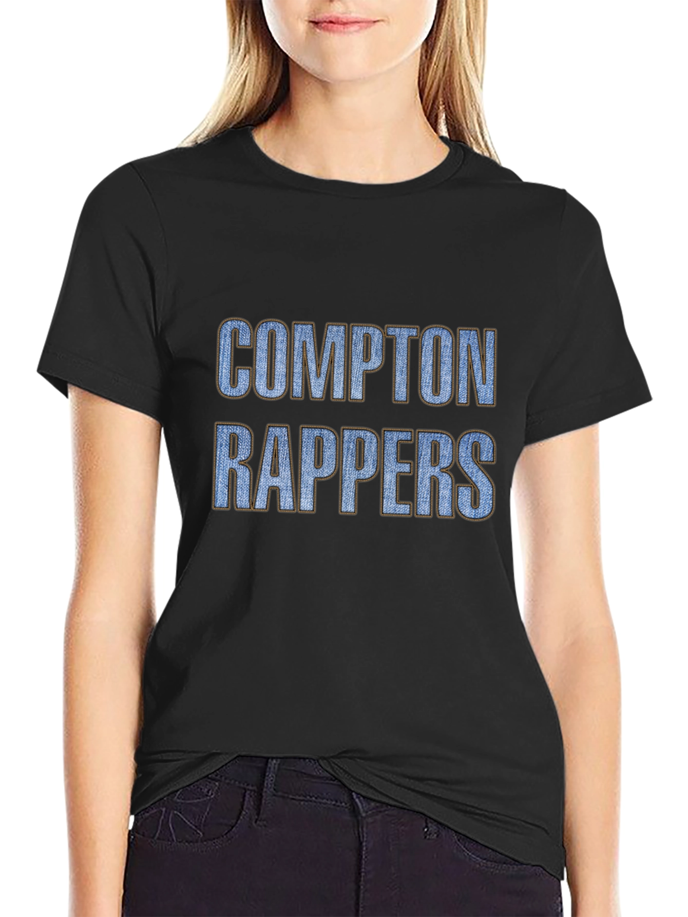 Compton Rappers Graphic Tee - Black Cotton T-Shirt