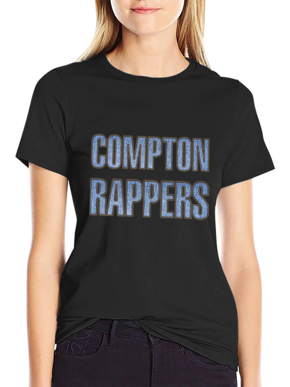 Compton Rappers Graphic Tee - Black Cotton T-Shirt