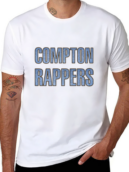 Compton Rappers Graphic Tee - Black Cotton T-Shirt