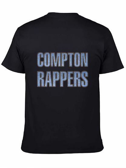 Compton Rappers Graphic Tee - Black Cotton T-Shirt