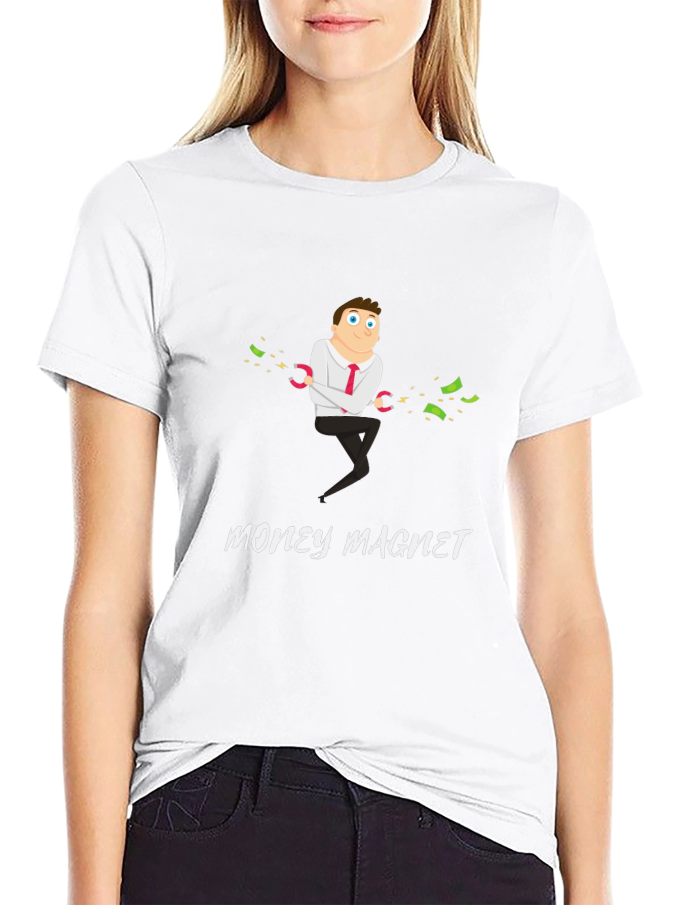 Money Magnet Graphic T-Shirt - Funny & Unique Design