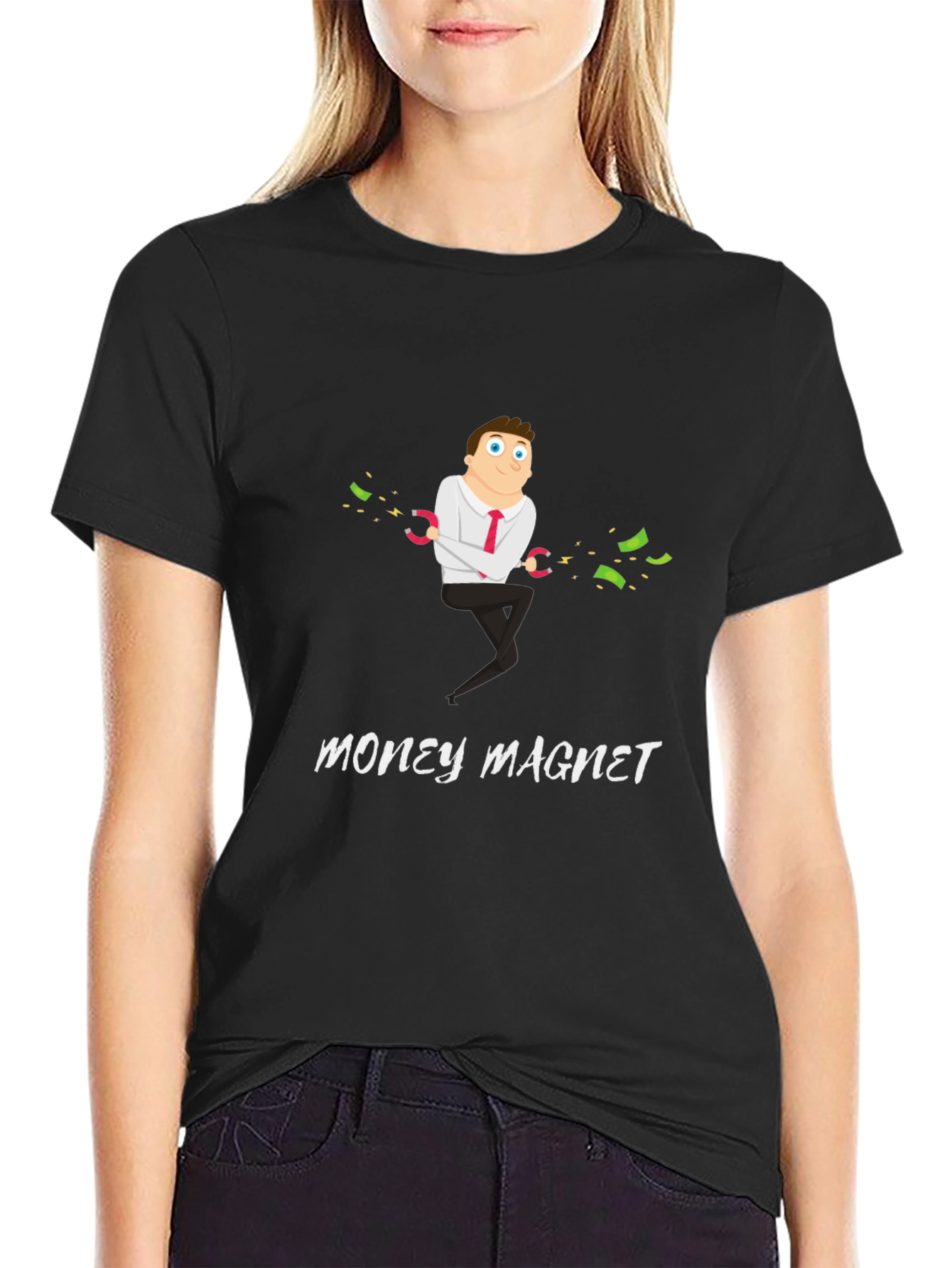 Money Magnet Graphic T-Shirt - Funny & Unique Design