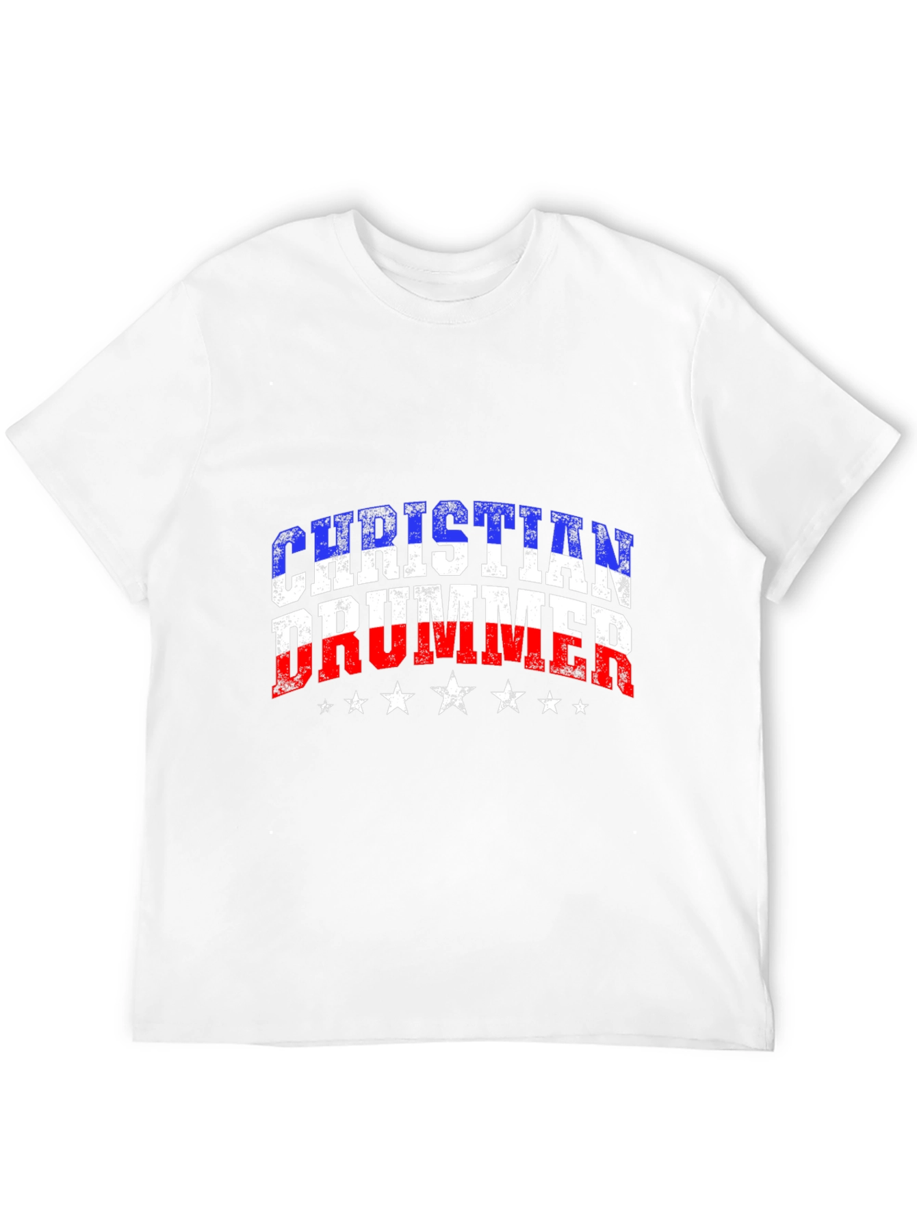 Christian Drummer USA Flag Graphic T-Shirt
