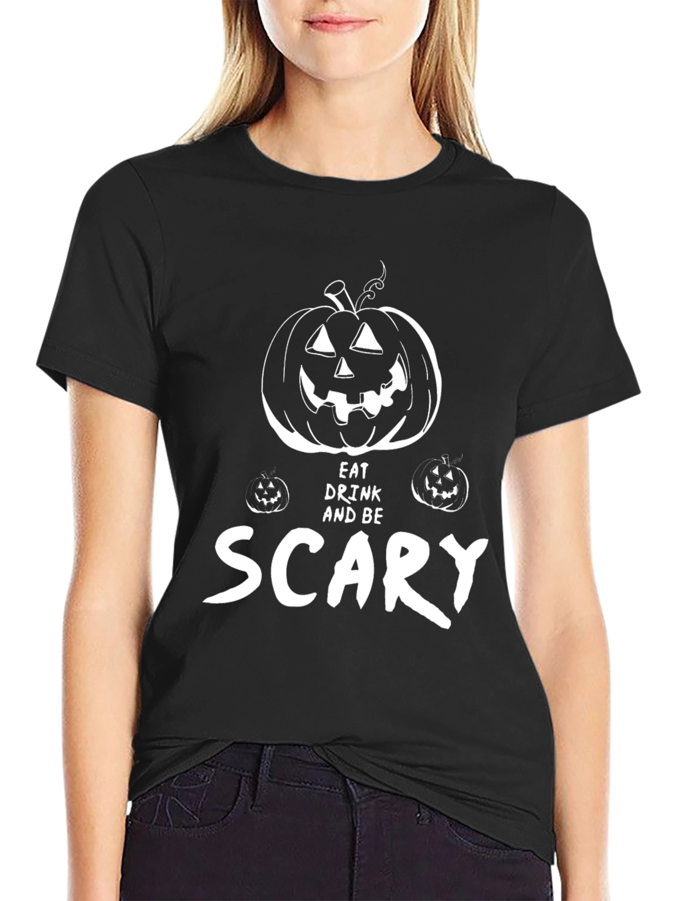 Eat Drink & Be Scary Halloween Graphic Tee