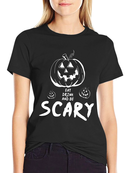 Eat Drink & Be Scary Halloween Graphic Tee