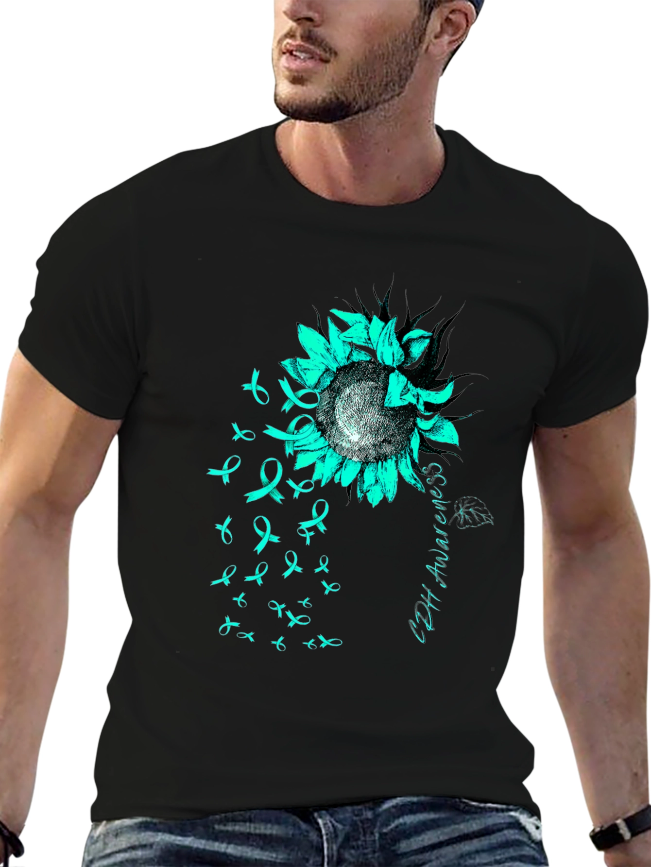 CDH Awareness Ribbon Sunflower Graphic Tee
