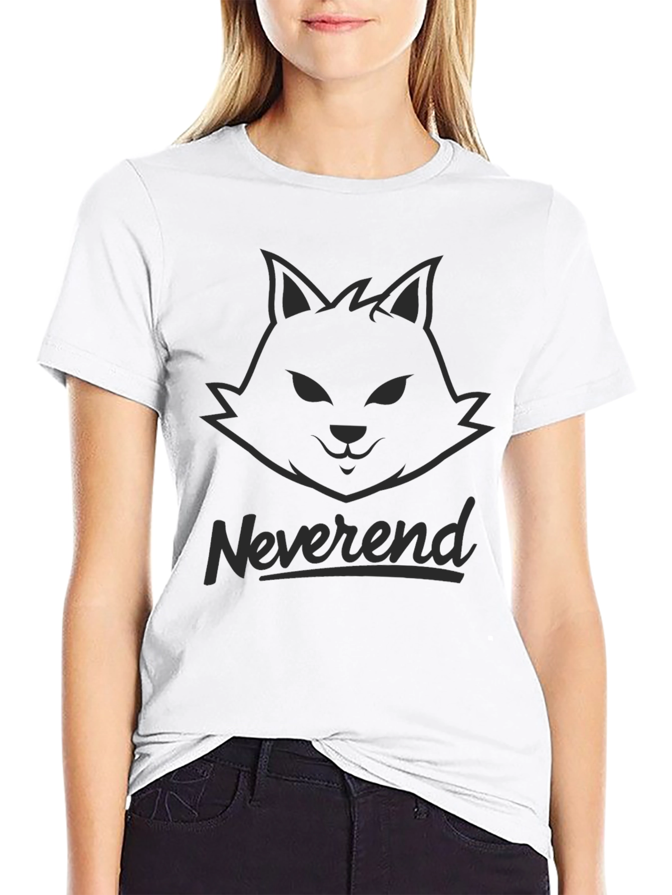 Neverend Graphic Tee - Dark Cat Design