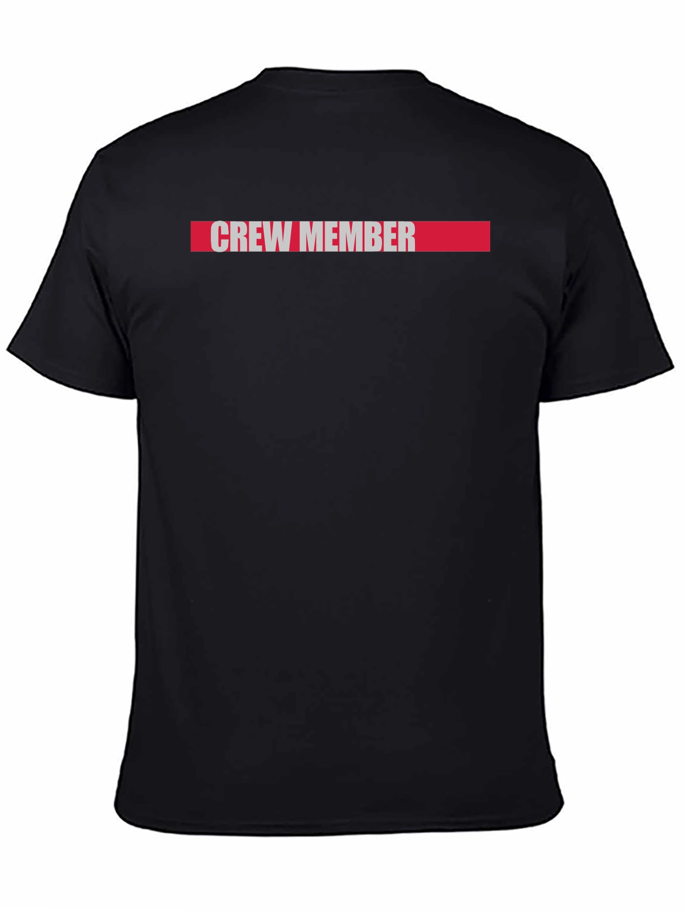 Crew Member Graphic Tee - Black Cotton Casual T-Shirt