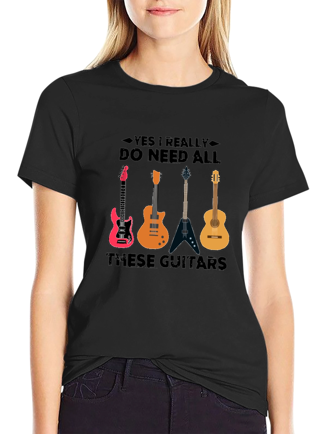Guitar Lover T-Shirt: Yes I Need All These Guitars!