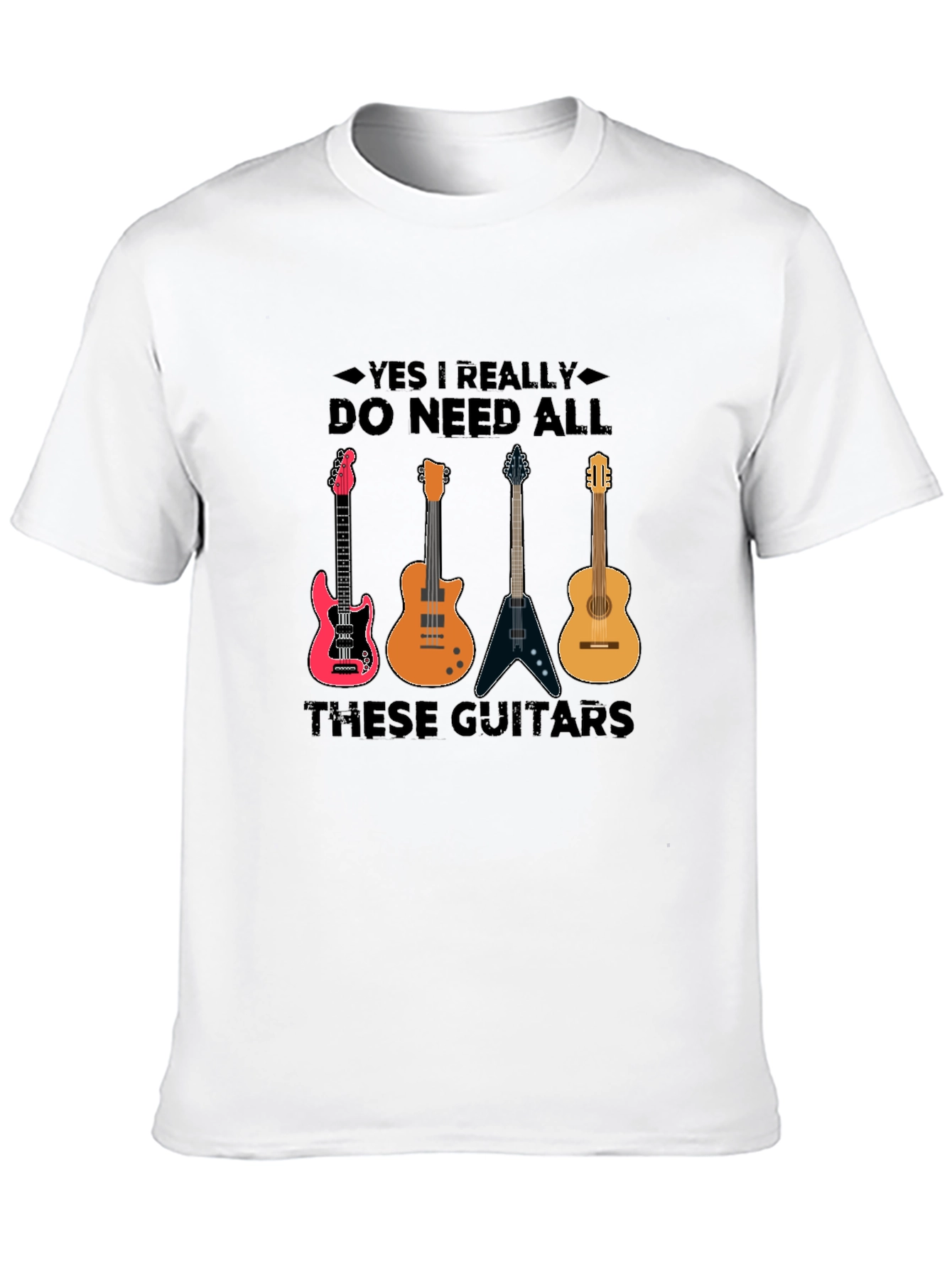 Guitar Lover T-Shirt: Yes I Need All These Guitars!