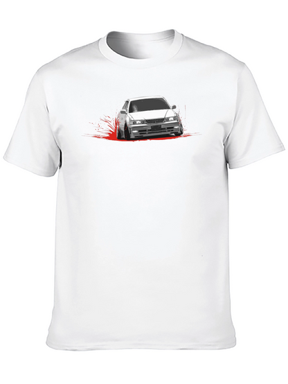 JDM Car Drift T-Shirt -  Mens Black Graphic Tee
