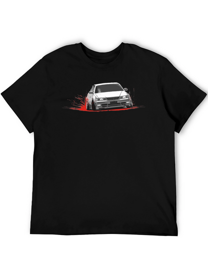 JDM Car Drift T-Shirt -  Mens Black Graphic Tee