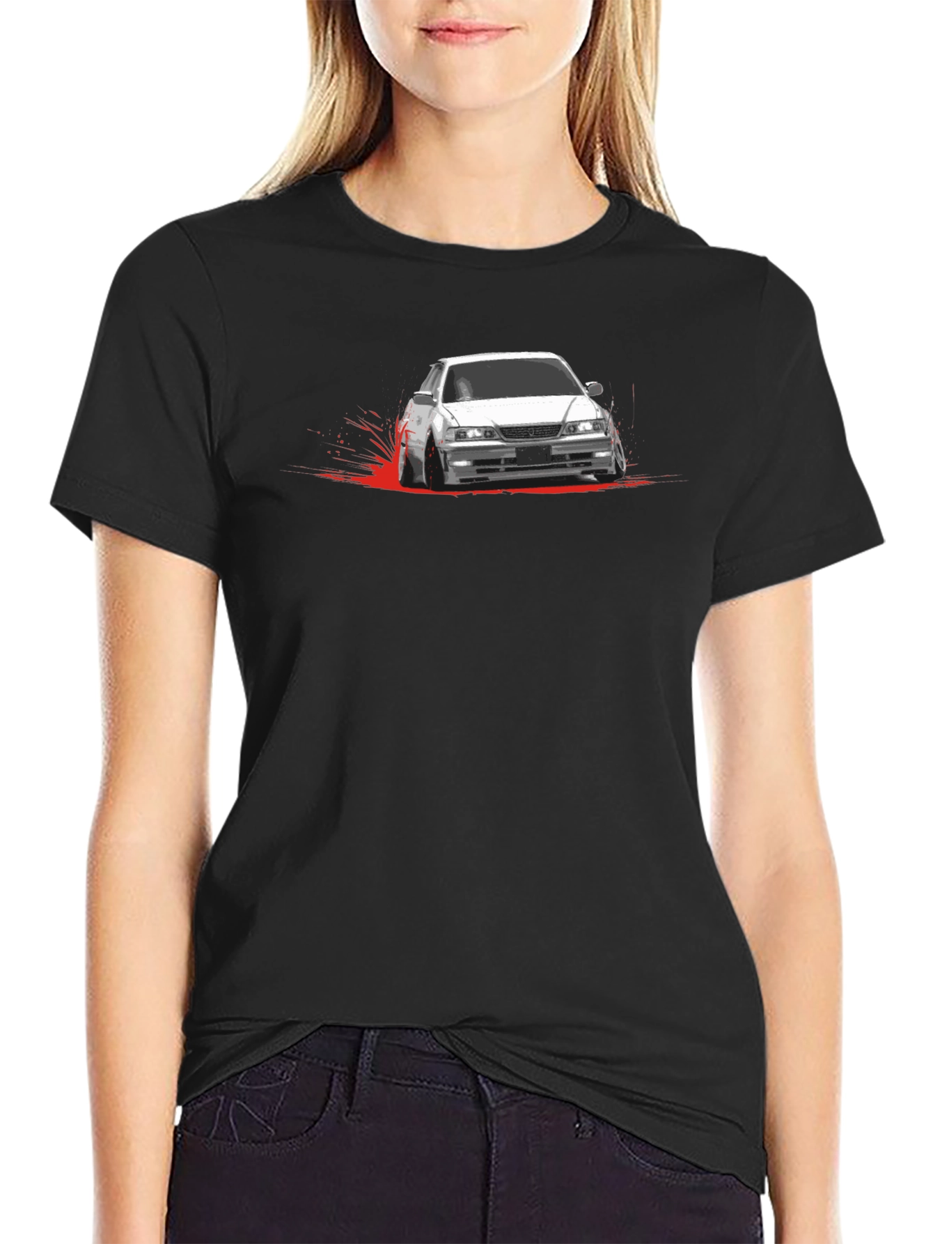 JDM Car Drift T-Shirt -  Mens Black Graphic Tee