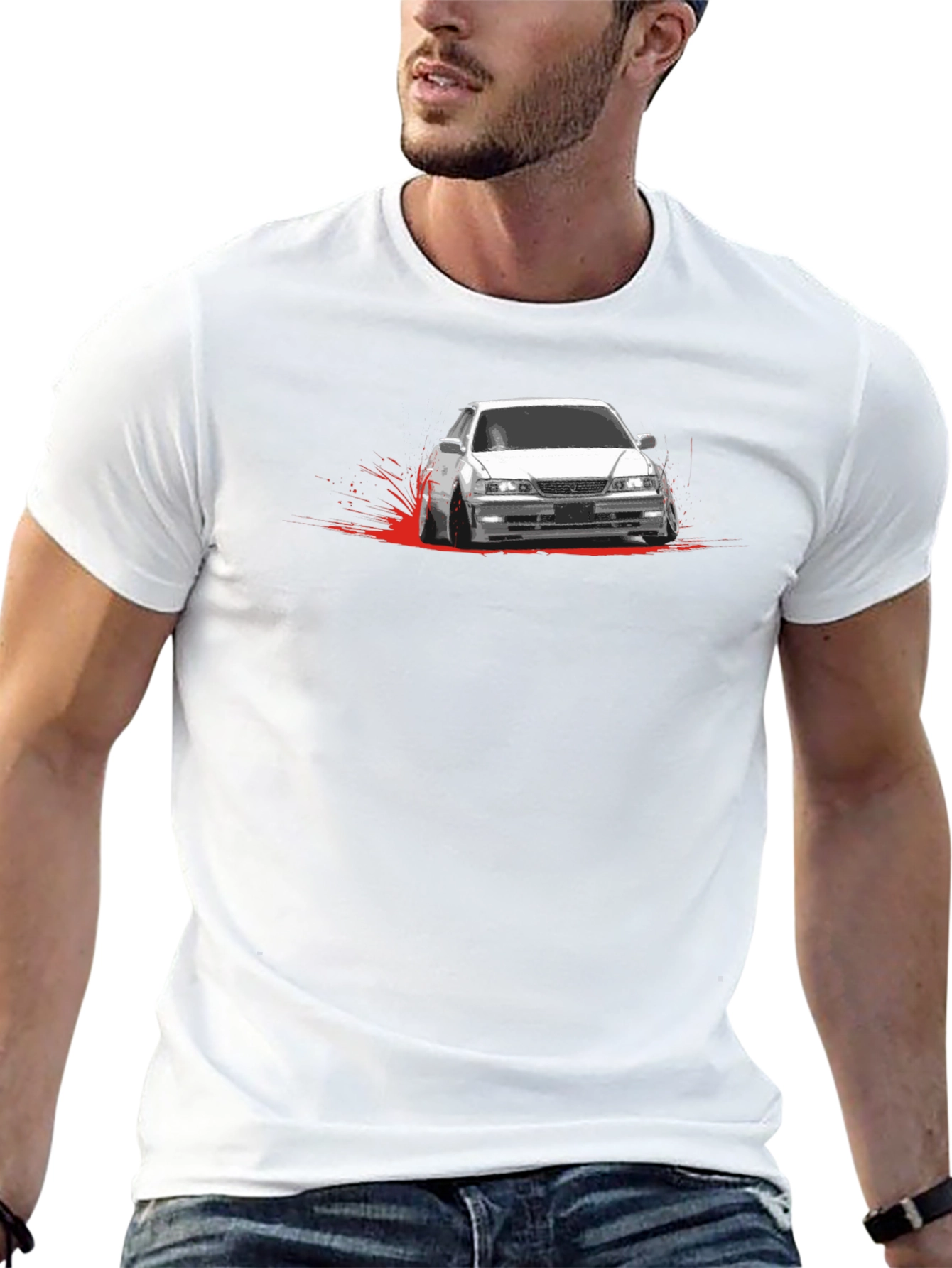 JDM Car Drift T-Shirt -  Mens Black Graphic Tee