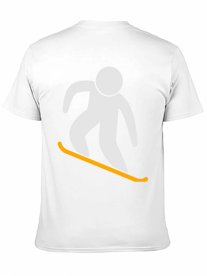 Snowboarder Graphic Tee - Black Cotton T-Shirt
