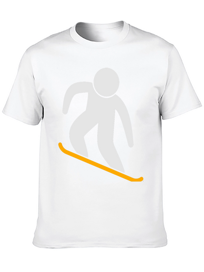 Snowboarder Graphic Tee - Black Cotton T-Shirt