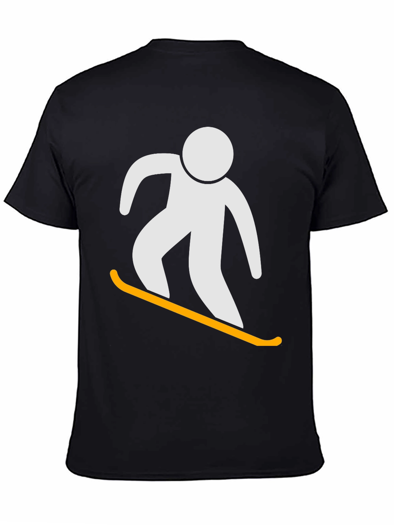 Snowboarder Graphic Tee - Black Cotton T-Shirt