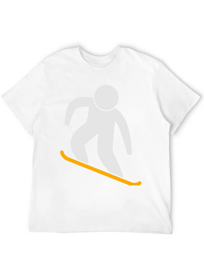 Snowboarder Graphic Tee - Black Cotton T-Shirt