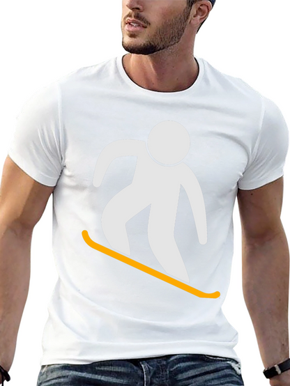 Snowboarder Graphic Tee - Black Cotton T-Shirt