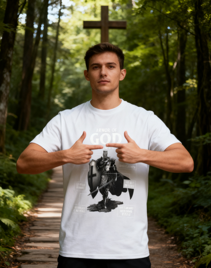 Armor of God Ephesians 6:10-18 Christian T-Shirt - 100% Cotton, Faith-Inspired Tee for Daily Wear & Religious Gatherings