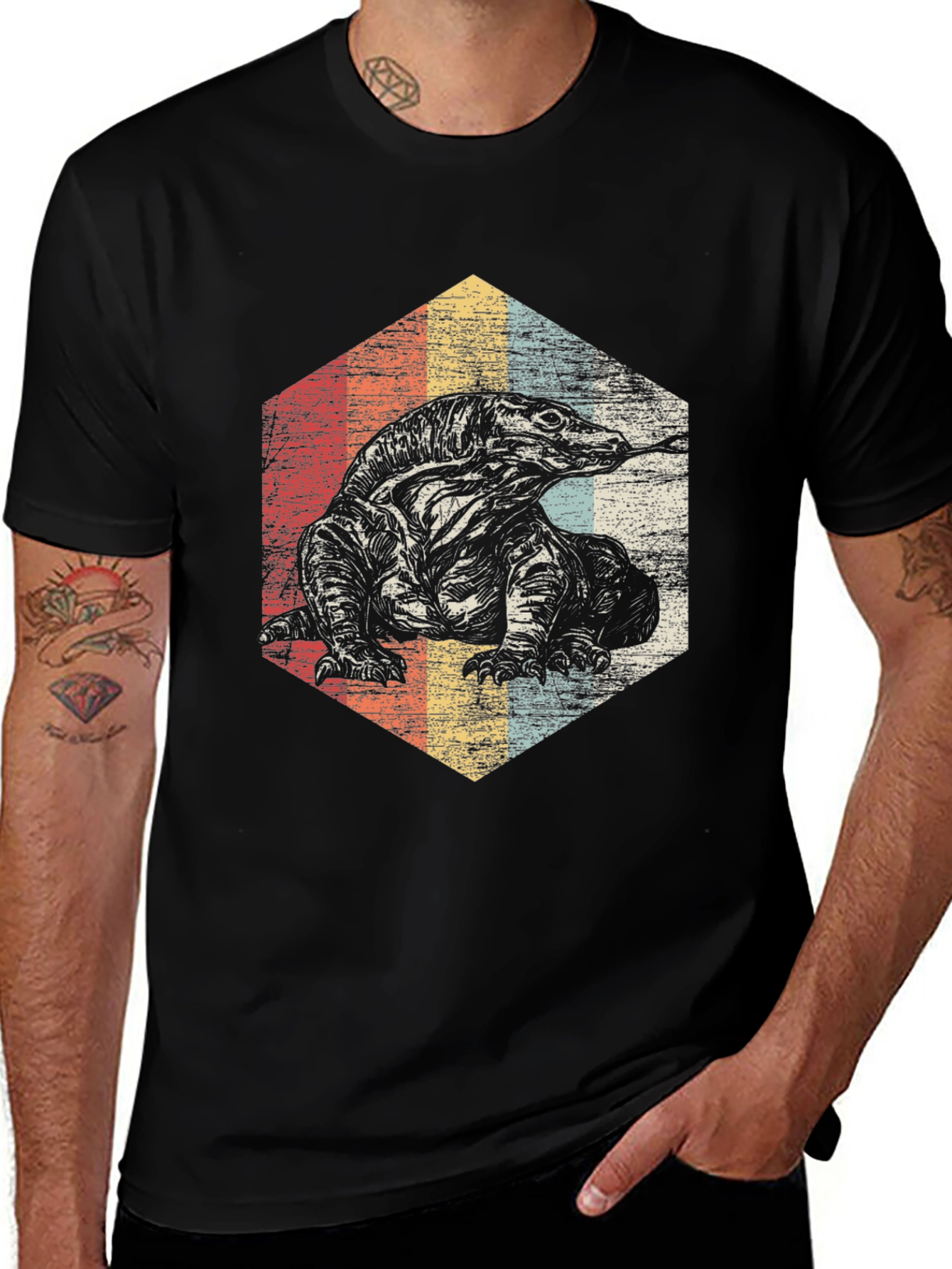 Retro Komodo Dragon Graphic Tee