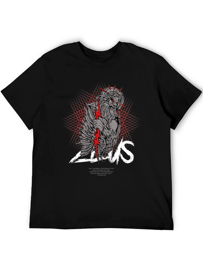 Zeus Graphic Print Black T-Shirt