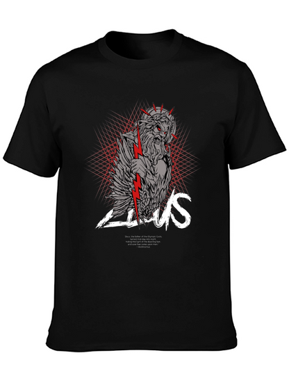 Zeus Graphic Print Black T-Shirt