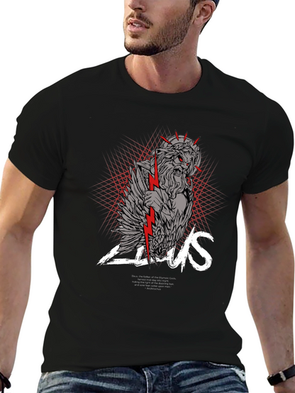 Zeus Graphic Print Black T-Shirt