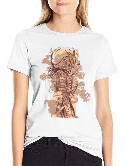 Samurai Graphic Tee - Stylish Black Cotton T-Shirt