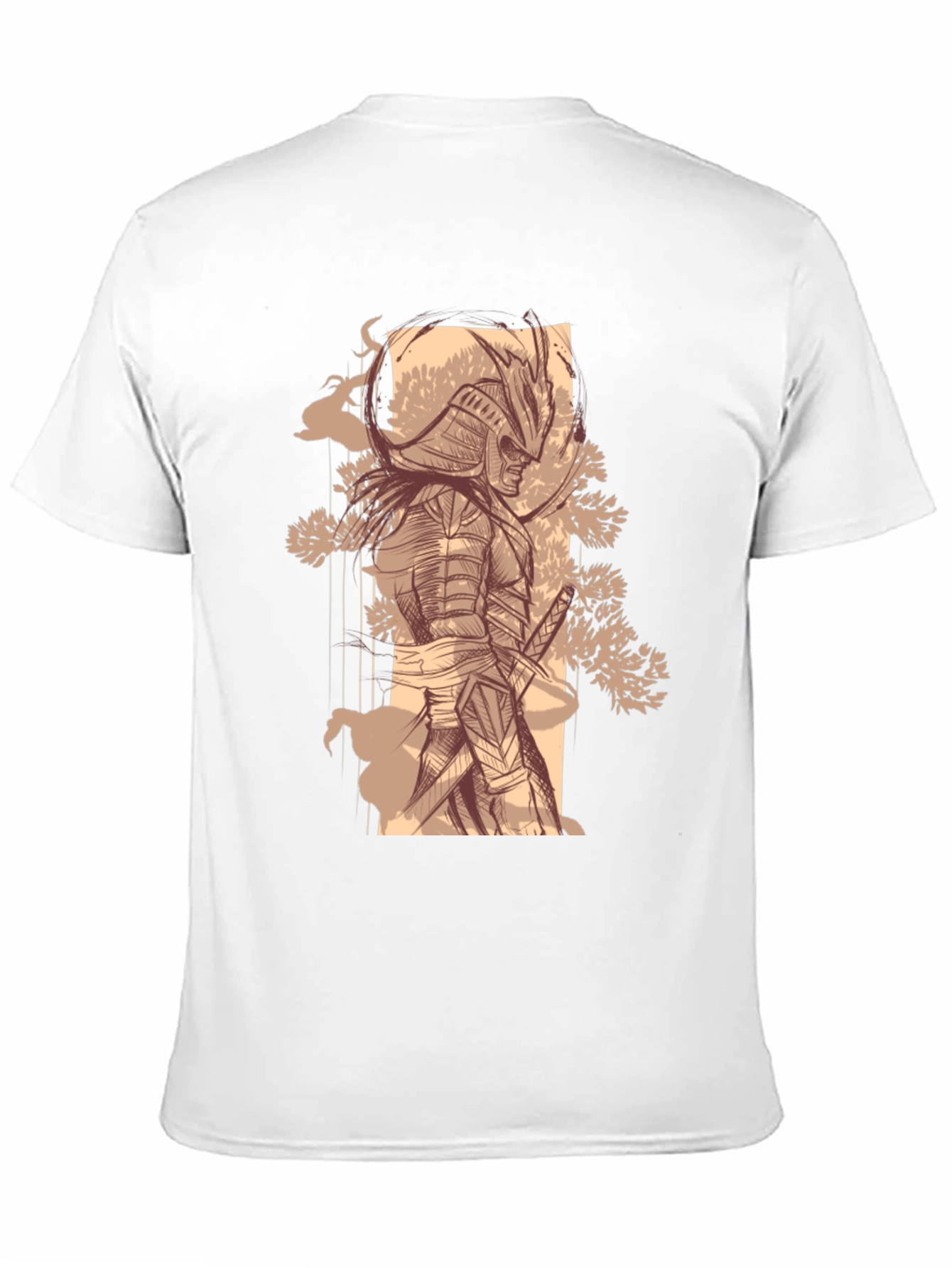 Samurai Graphic Tee - Stylish Black Cotton T-Shirt