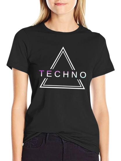 Techno Triangle Graphic Tee - Stylish Music Lover Shirt