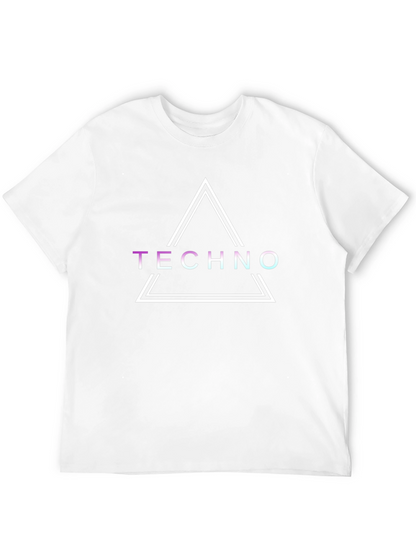 Techno Triangle Graphic Tee - Stylish Music Lover Shirt