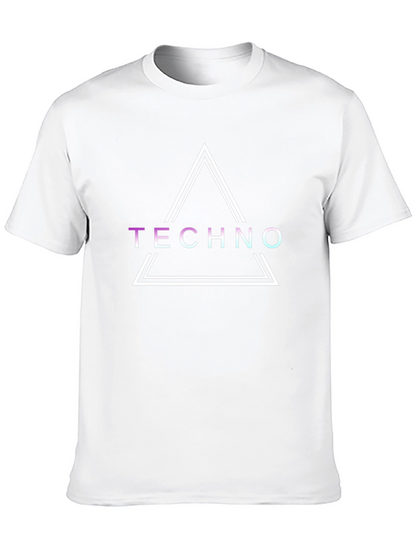 Techno Triangle Graphic Tee - Stylish Music Lover Shirt
