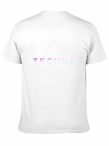 Techno Triangle Graphic Tee - Stylish Music Lover Shirt