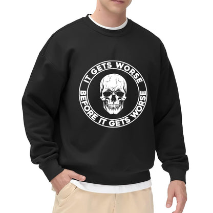 Gothic Skull Humor Statement Sweatshirt