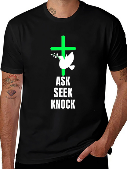 Ask Seek Knock Graphic Tee