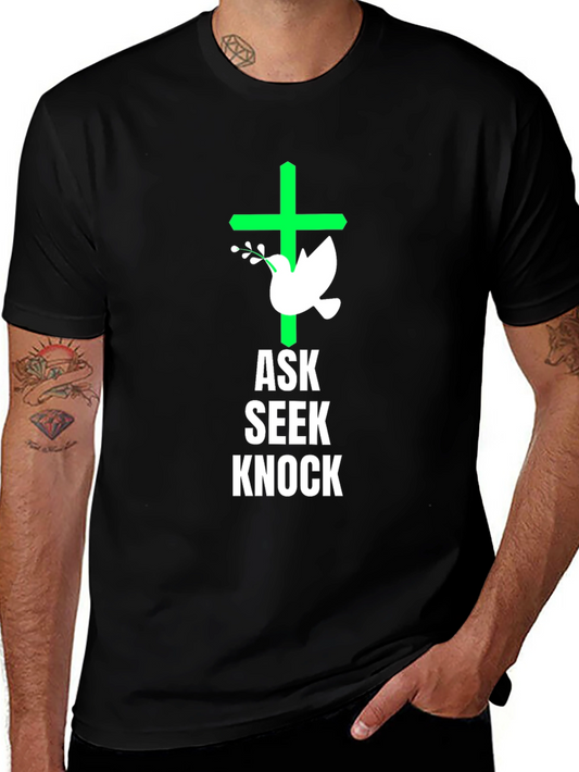 Ask Seek Knock Graphic Tee