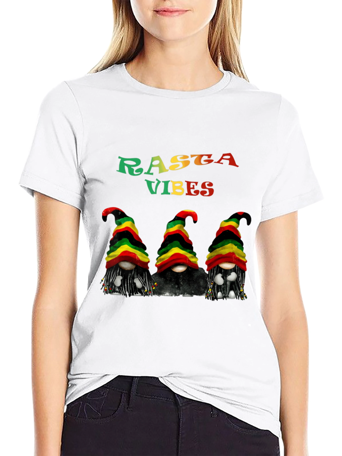 Rasta Vibes Gnomes Graphic T-Shirt
