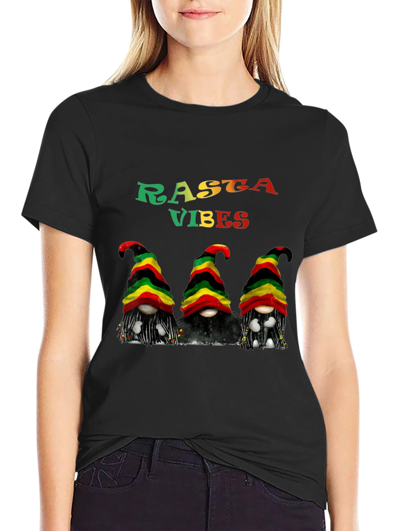 Rasta Vibes Gnomes Graphic T-Shirt