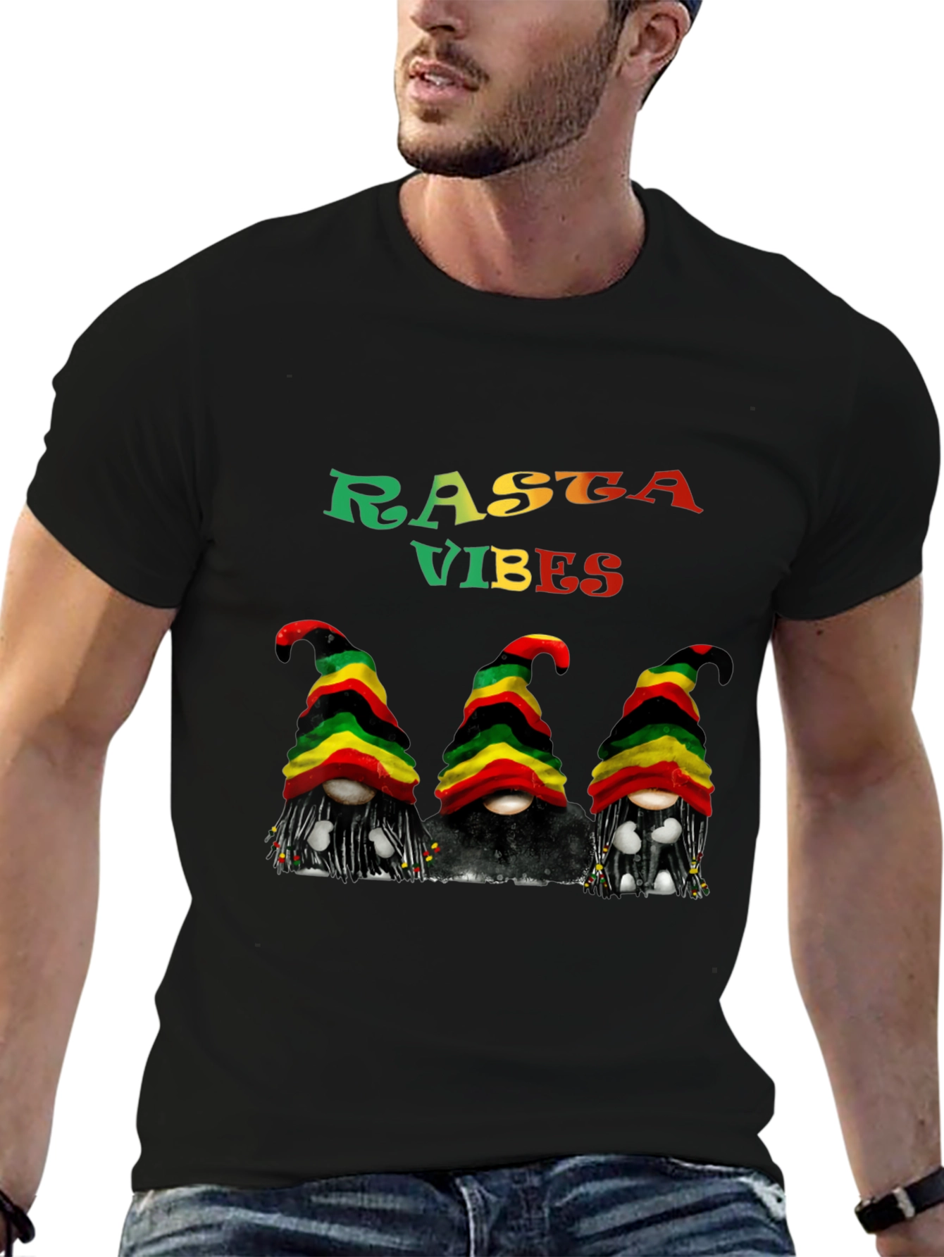 Rasta Vibes Gnomes Graphic T-Shirt