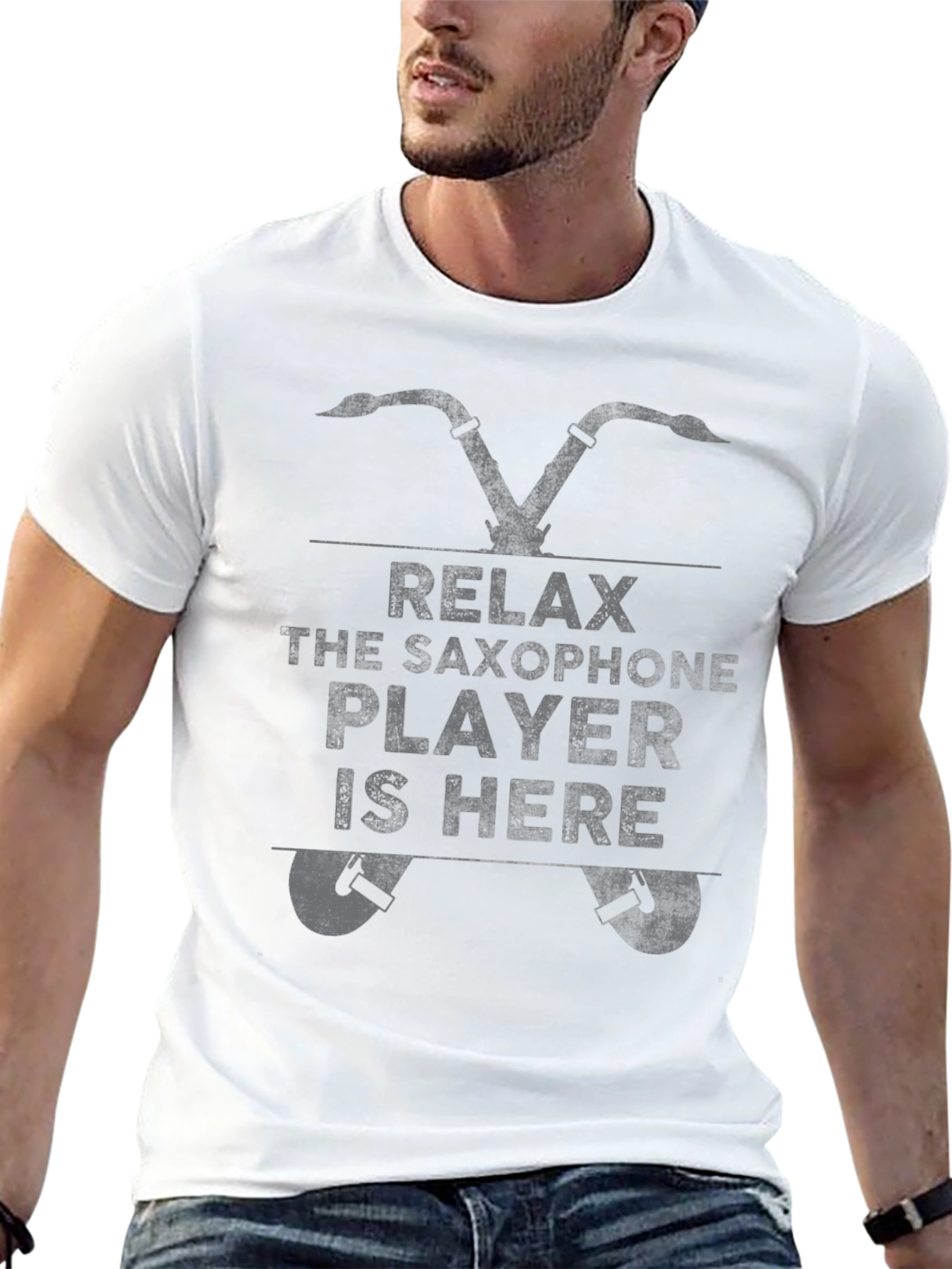 Relax Saxophone Player Novelty T-Shirt