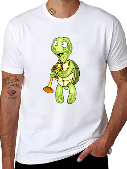 Turtle Trumpet T-Shirt - Black Cotton Tee