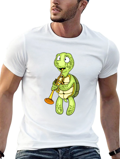 Turtle Trumpet T-Shirt - Black Cotton Tee