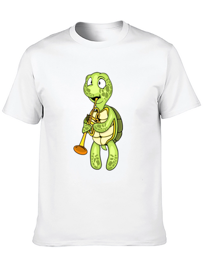 Turtle Trumpet T-Shirt - Black Cotton Tee
